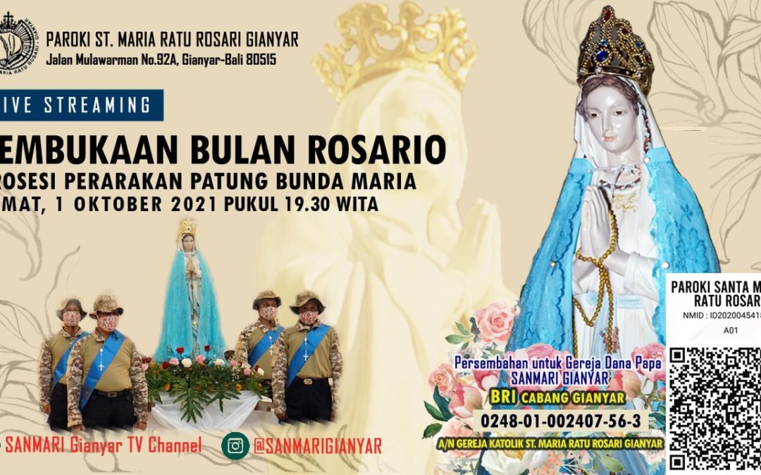 Pembukaan Bulan Rosario Gereja Katolik St Maria Ratu Rosari