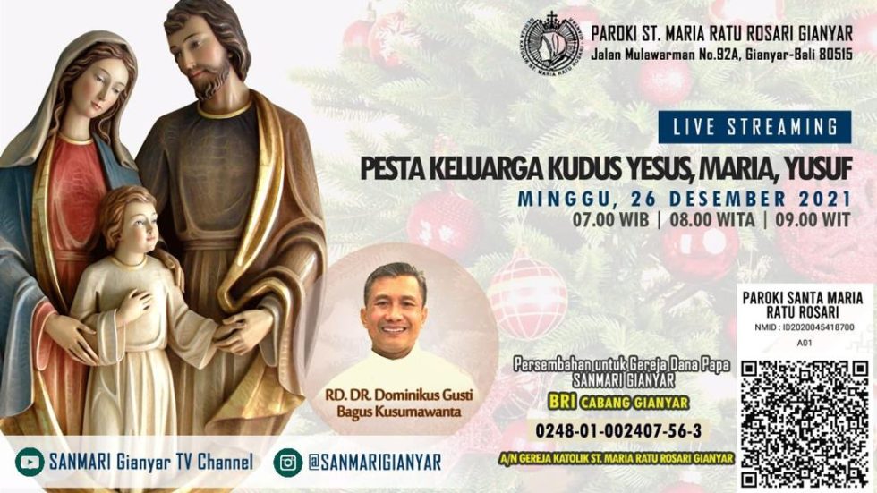 Pesta Keluarga Kudus Yesus Maria Yusuf Gereja Katolik St Maria Ratu Rosari 6379