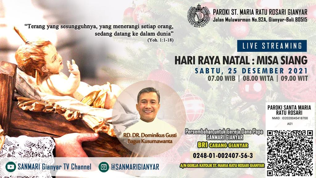 Hari Raya Natal: Misa Siang | Gereja Katolik St. Maria Ratu Rosari