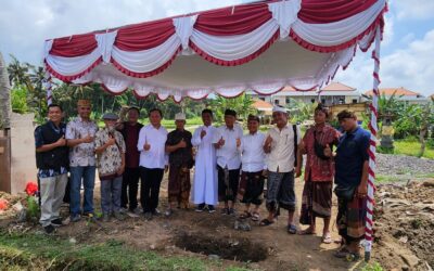 Silaturahmi dan upacara Peletakan Batu Pertama Pembangunan Kapel St Faustina Pejeng Ubud September 2024